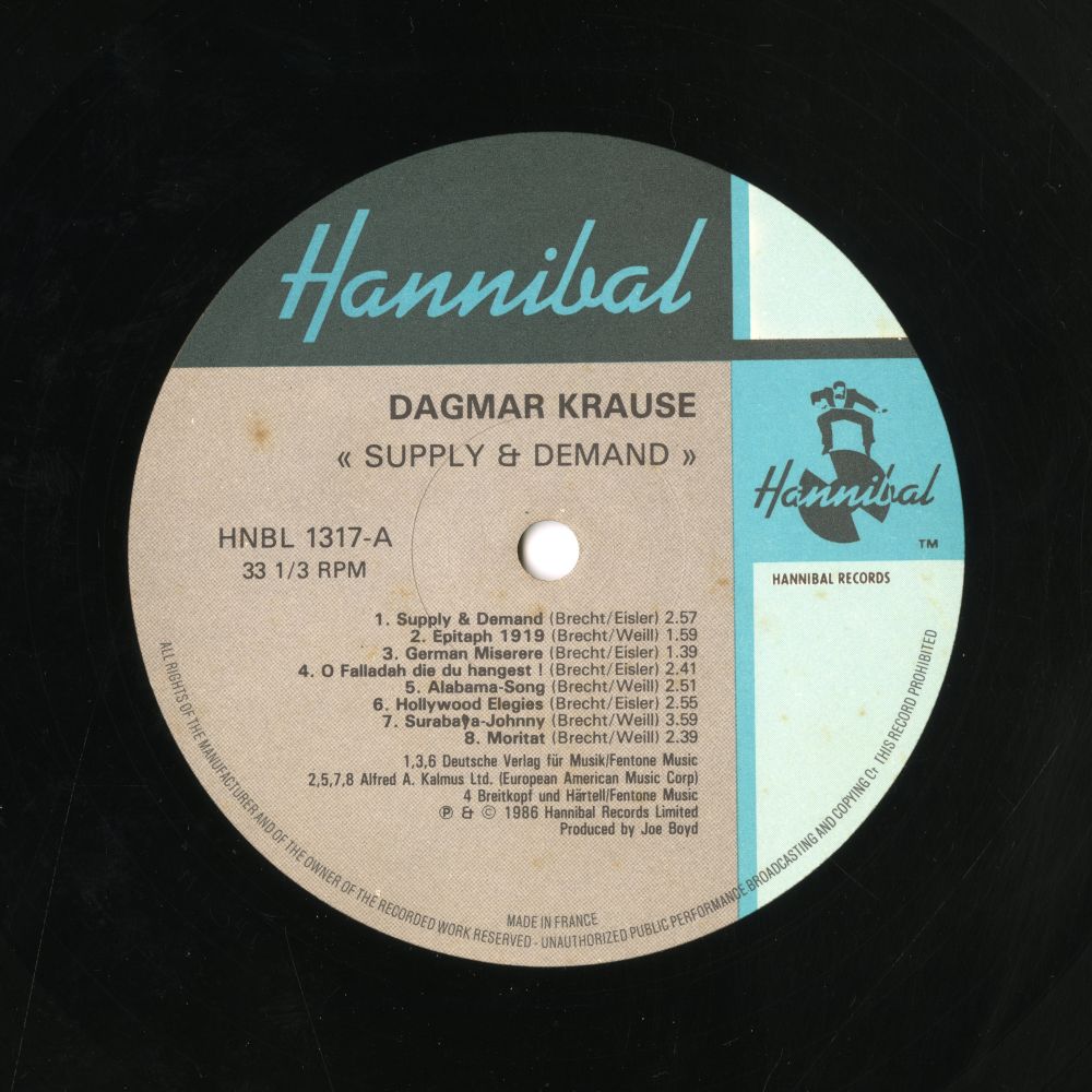 Dagmar Krause『Supply & Demand: Songs by Brecht/ Weill & Eisler』02